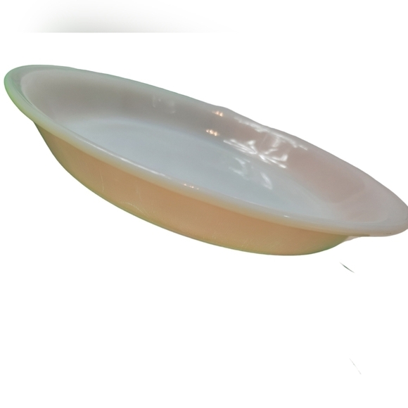 Vintage Fire King Peach Lusterware Pie Dish Pie Plate Model‎ 460 Milk Glass - Picture 2 of 5